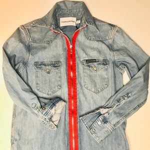 Calvin Klein Jeans Zip Up Denim Dress